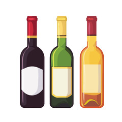 Vector Illustration of Wine Bottles Isolated Icon for Professional and Commercial Use