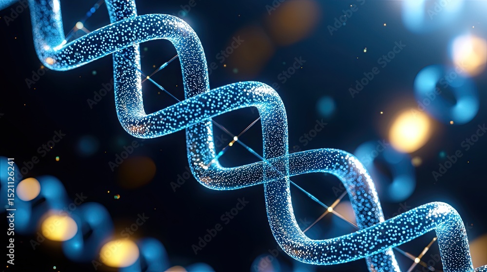 Poster Abstract dna molecule double helix structure visualization rendering