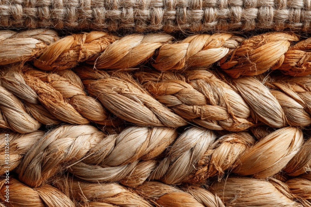 Poster detailed view of woven natural fibers highlighting intricate texture and craftsmanship