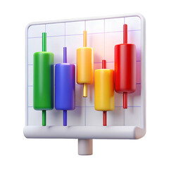 Colorful Candlestick Chart Showing Trading Data