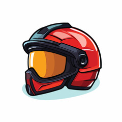 Professional Extreme Sports Helmet Icon for Safety Equipment Illustrations