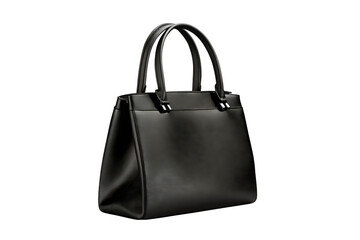 Naklejka premium casual black leather women bag isolated on white background PNG