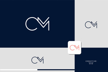CM, MC, C, M, Abstract Letters Logo Monogram

