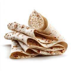 Lavash bread isolated on clean white background