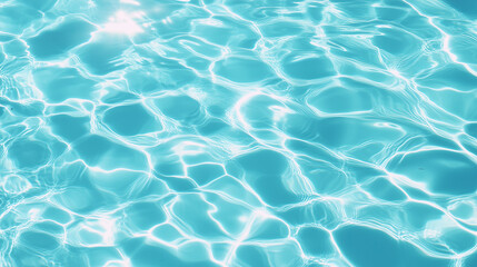 Obraz premium Blue water surface with gentle ripples and sunlight reflections, an abstract aquatic serenity.