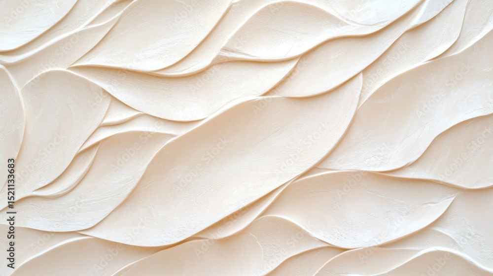 Aufkleber Abstract creamy pattern with layered flowing shapes in a texture