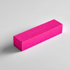Fototapeta premium Pink rubber eraser isolated on clean white background