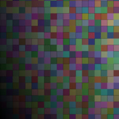 A Mosaic of Colorful Squares Forms a Complex and Abstract Visual Composition with Gradient Effect