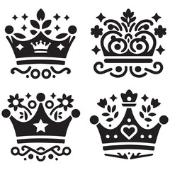 Hand drawn crown silhouette