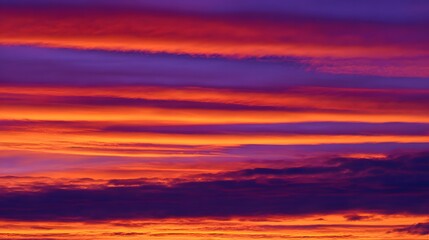 Vibrant sunset gradient from orange to purple, serene and abstract. Nature's breathtaking color symphony