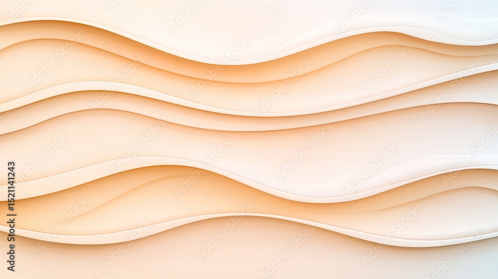 Aufkleber Abstract layers of soft flowing waves create a gentle gradient