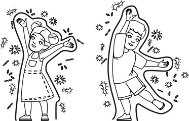 protection healthy immune system kid vector