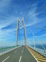 Obraz premium The Cable Towers of the Hong Kong-Zhuhai-Macao Bridge Views along the Hong Kong-Zhuhai-Macao Bridge