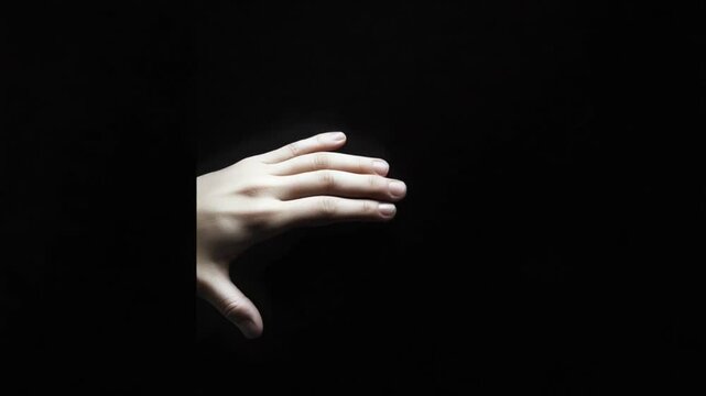 A human hand reaching out against a dark background, symbolizing connection and communication
