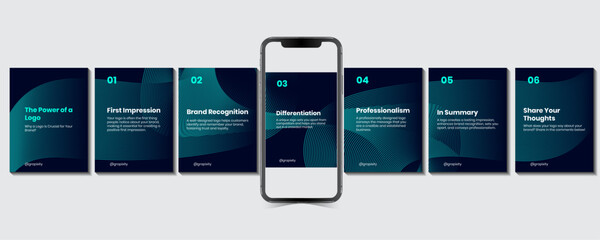 Carousel Design Template, Instagram and LinkedIn post Business Template.	
