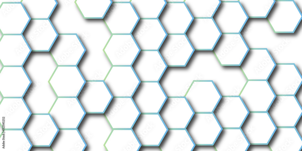 Poster luxury hexagonal abstract black metal background with golden light lines. dark 3d geometric texture 