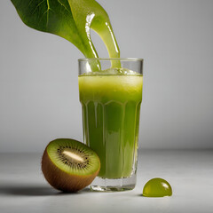 glass of kiwi juice