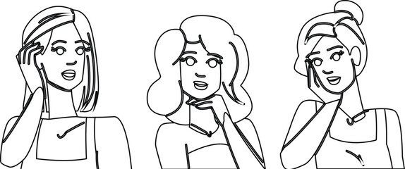 eyeshadow makeup woman vector