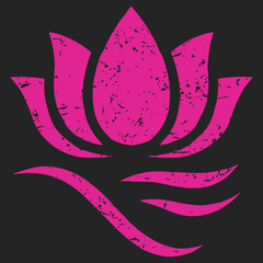Magenta Lotus Indian Symbol