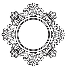 line art vintage circle ornament classic with decorative frames and borders with premium quality vector illustration