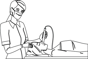 skin microdermabrasion procedure vector