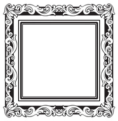line art vintage square ornament classic with decorative frames and borders with premium quality vector illustration