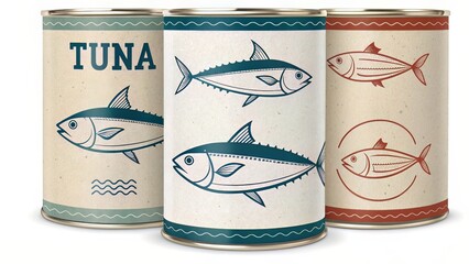 A stylized cartoon tuna with vivid yellow and blue stripes, mid-swim with an aggressive expression?perfect for mascots.