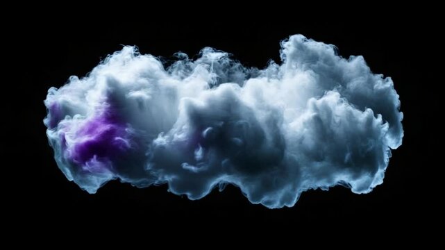 Ethereal cloud formation floating against a dark background, creating a mystical atmosphere