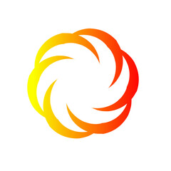 Abstract vector logo icon or symbol illustration of a nature water wave design element