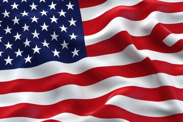 Obraz premium Digital American Flag. Symbolic Representation of United States Using Computer Code