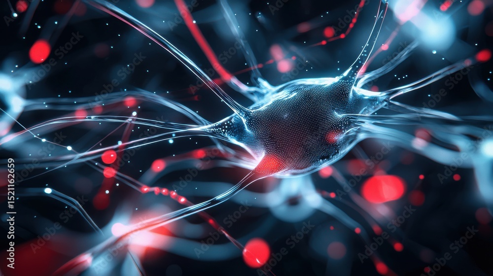 Poster detailed microscopic view of the complex and interconnected network of neurons the fundamental build