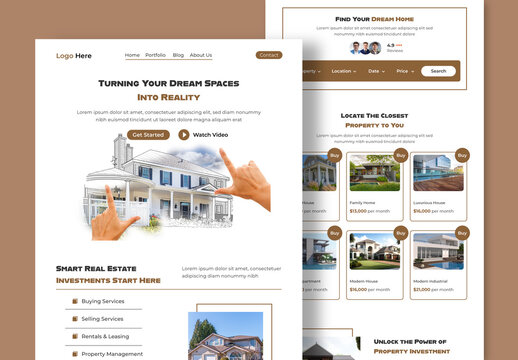 Real State Landing Page Design
