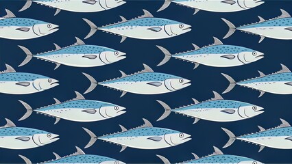 Minimalist Tuna Cutout in Black with Stylized Gill Lines and Smooth Contours