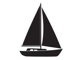 Sail boat logo silhouette vector design, sail boat logo icon silhouette, sailboat sailing ship logo vector illustration, sailboat and sailing ship vector silhouette logo design on white background