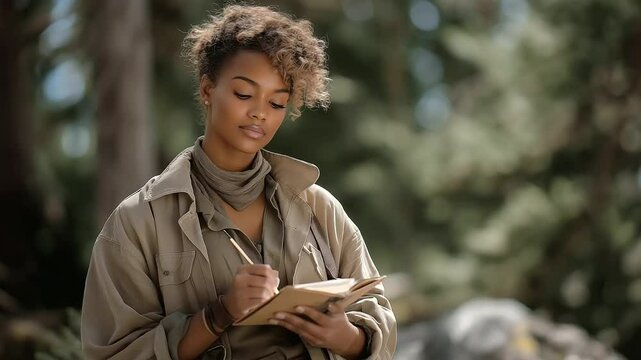 Field Experiment Conducted by Scientist in Forest Environment