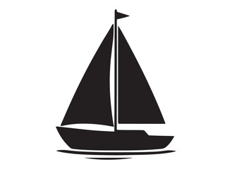 Sail boat logo silhouette vector design, sail boat logo icon silhouette, sailboat sailing ship logo vector illustration, sailboat and sailing ship vector silhouette logo design on white background