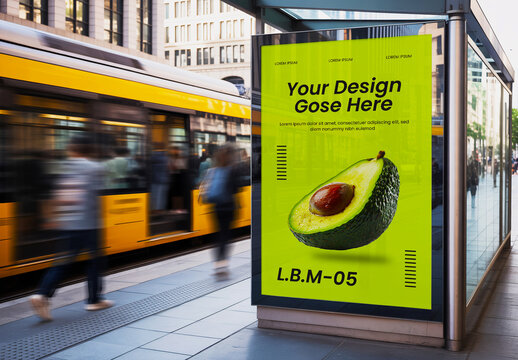 Advertising Poster Mockups on Station