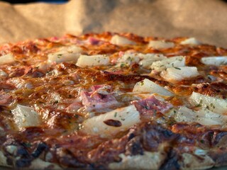 pizza with mushrooms