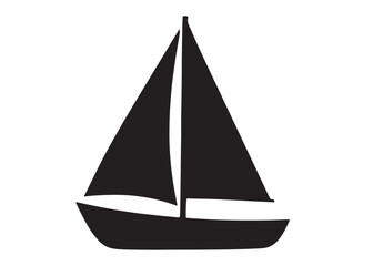 Sail boat logo silhouette vector design, sail boat logo icon silhouette, sailboat sailing ship logo vector illustration, sailboat and sailing ship vector silhouette logo design on white background