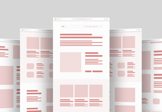 Minimal Wireframe Design Layout Template