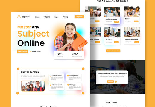 Online Tutoring Landing Page
