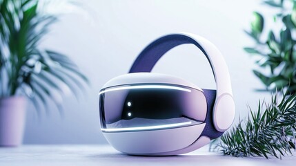 This image depicts the of smart home devices such as lighting security systems and appliances with advanced wearable technology like virtual reality headsets
