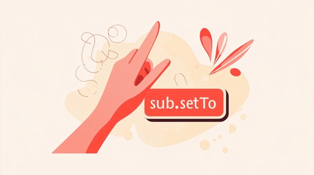 Hand Pointing to Button with sub.setTo Text