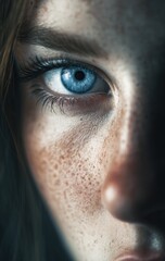 Fototapeta premium Woman eye portrait close up detail view
