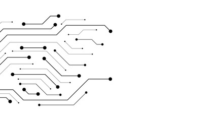 Abstract background with technology circuit board texture. Electronic motherboard illustration. Communication and engineering concept. Vector illustration