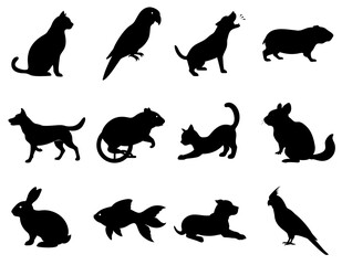 animals silhouettes vector