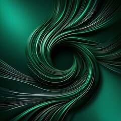 abstract fractal background in emerald green color