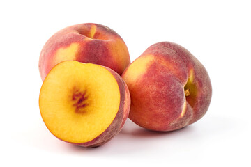 Peaches, isolated on White Background