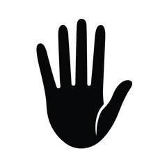 Human Hand Icon Vector Flat and Clean Look Isolated on White Background