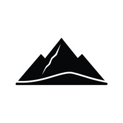 Hill Icon Vector Flat and Clean Look Isolated on White Background